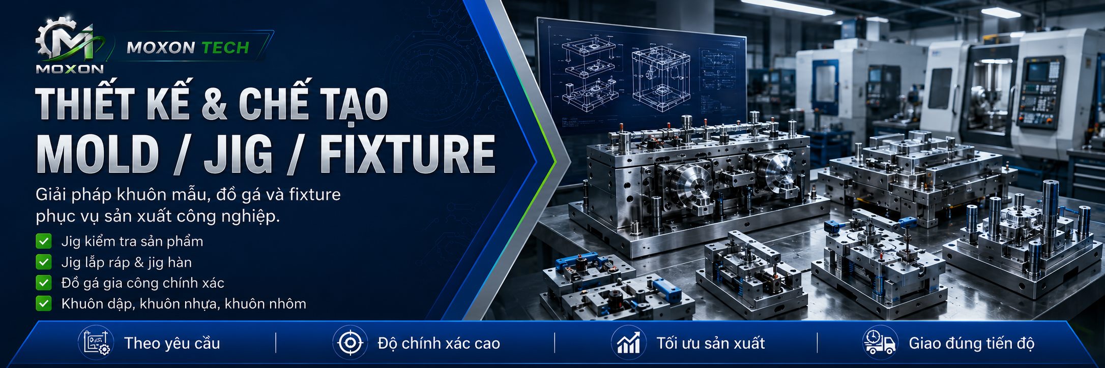 Banner giới thiệu năng lực cơ khí chính xác MOXON